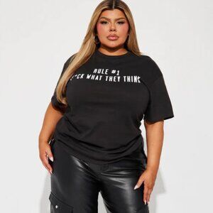 Fashion Nova 🟣 GUC Size 3X Fck What They Think Graphic Tee